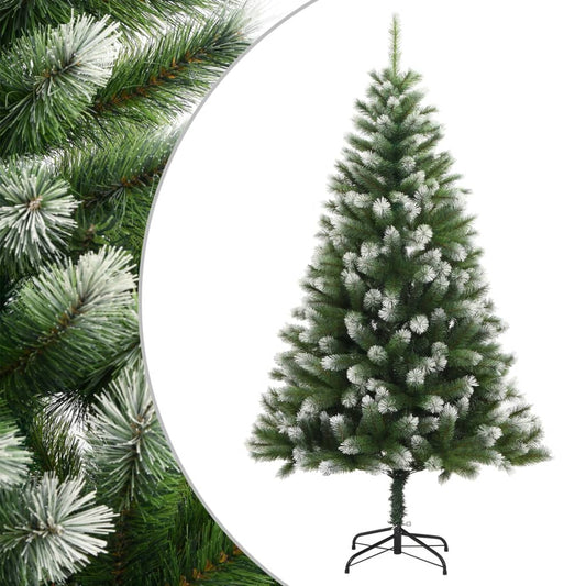 Berkfield Artificial Hinged Christmas Tree with Flocked Snow 150 cm