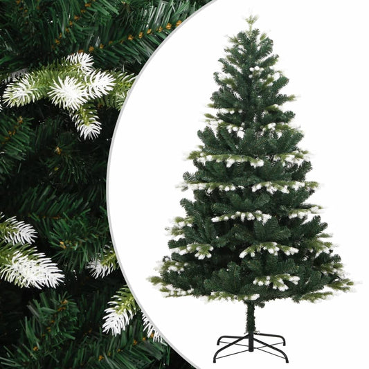 Berkfield Artificial Hinged Christmas Tree with Flocked Snow 120 cm