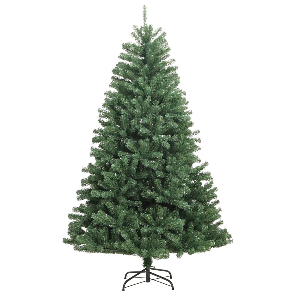 Berkfield Artificial Hinged Christmas Tree with Stand Green 180 cm