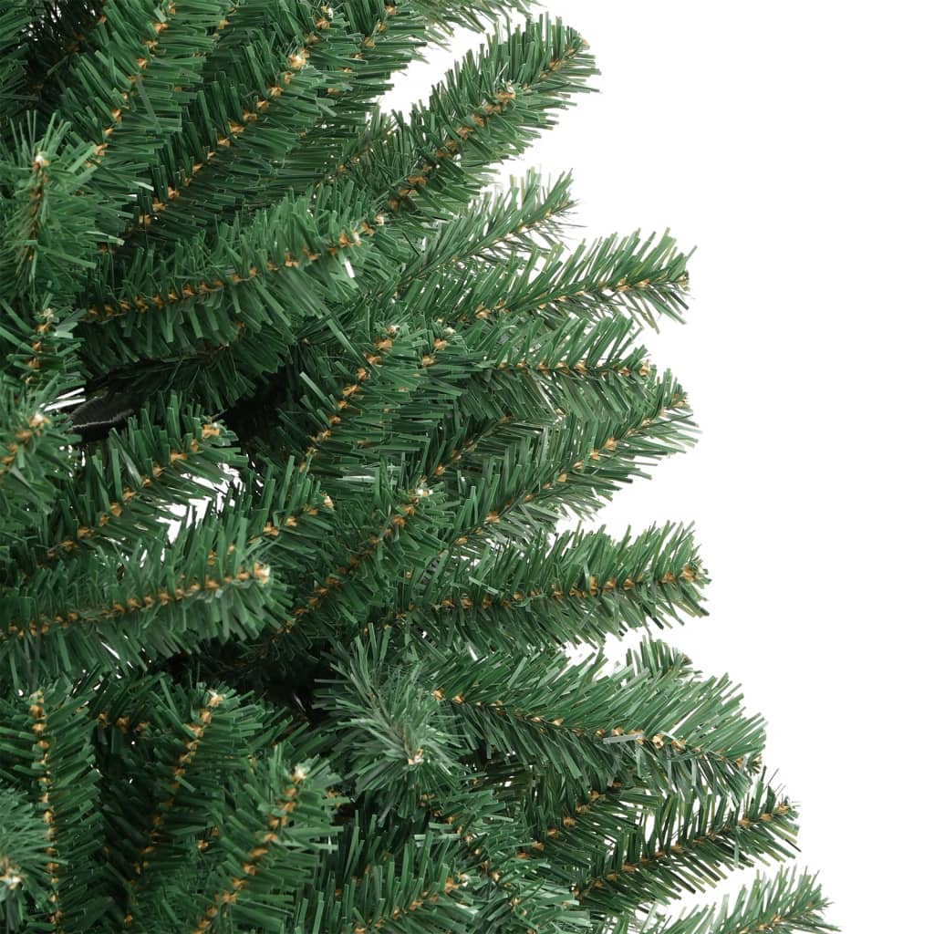 Berkfield Artificial Hinged Christmas Tree with Stand Green 180 cm