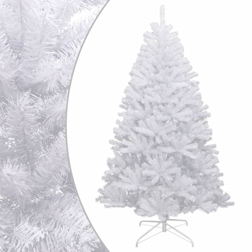 Berkfield Artificial Hinged Christmas Tree with Flocked Snow 210 cm