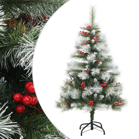 Berkfield Artificial Hinged Christmas Tree with Cones and Berries 150 cm