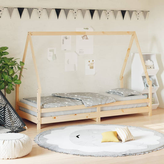 Berkfield Kids Bed Frame 90x200 cm Solid Wood Pine