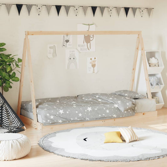 Berkfield Kids Bed Frame 90x200 cm Solid Wood Pine