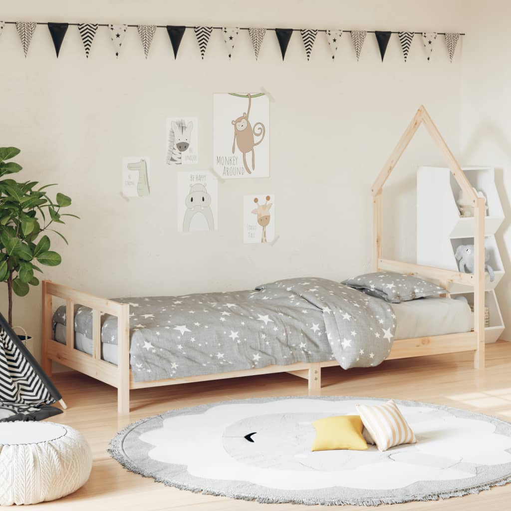 Berkfield Kids Bed Frame 90x190 cm Solid Wood Pine