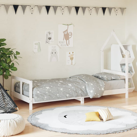 Berkfield Kids Bed Frame White 80x200 cm Solid Wood Pine