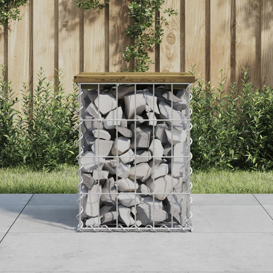 Berkfield Garden Bench Gabion Design 33x31x42 cm Impregnated Wood Pine