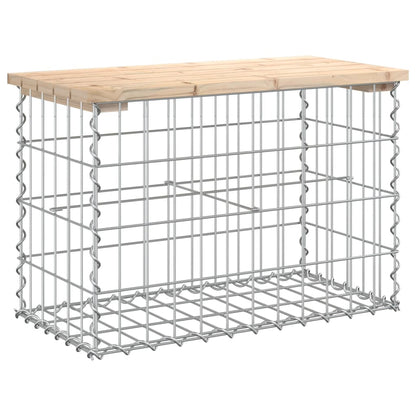 Berkfield Garden Bench Gabion Design 63x31.5x42 cm Solid Wood Pine
