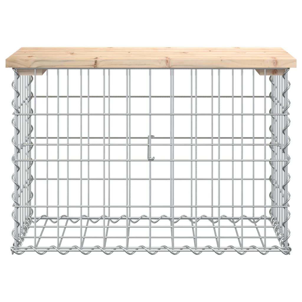 Berkfield Garden Bench Gabion Design 63x31.5x42 cm Solid Wood Pine