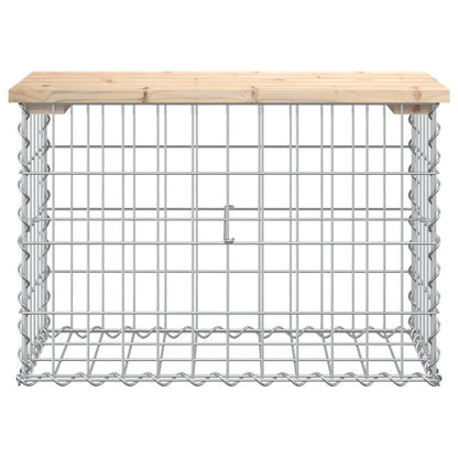 Berkfield Garden Bench Gabion Design 63x31.5x42 cm Solid Wood Pine