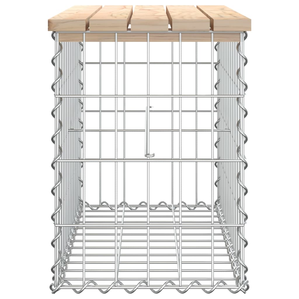 Berkfield Garden Bench Gabion Design 63x31.5x42 cm Solid Wood Pine