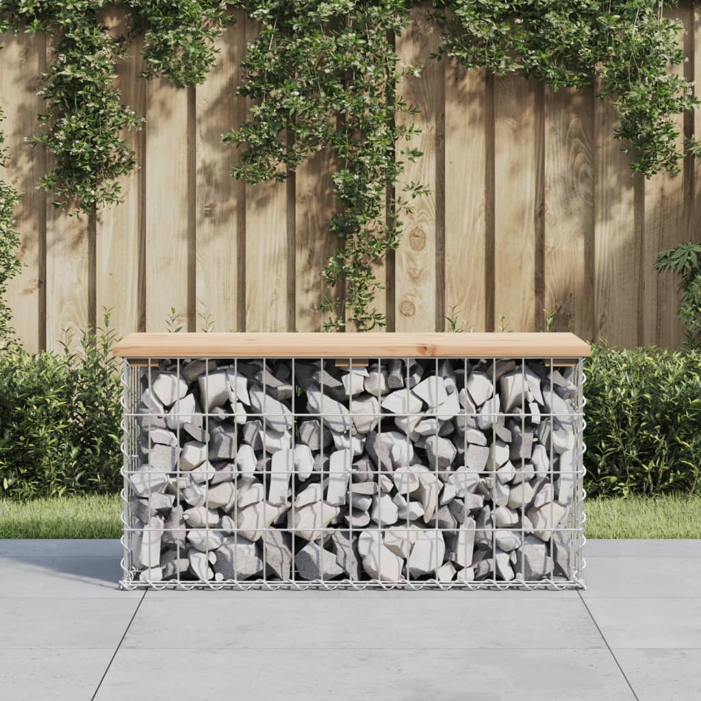 Berkfield Garden Bench Gabion Design 83x31.5x42 cm Solid Wood Pine
