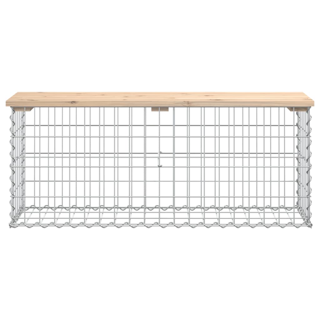Berkfield Garden Bench Gabion Design 103x31.5x42 cm Solid Wood Pine