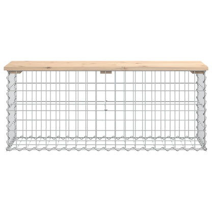 Berkfield Garden Bench Gabion Design 103x31.5x42 cm Solid Wood Pine
