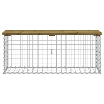 Berkfield Garden Bench Gabion Design 103x31.5x42 cm Impregnated Wood Pine