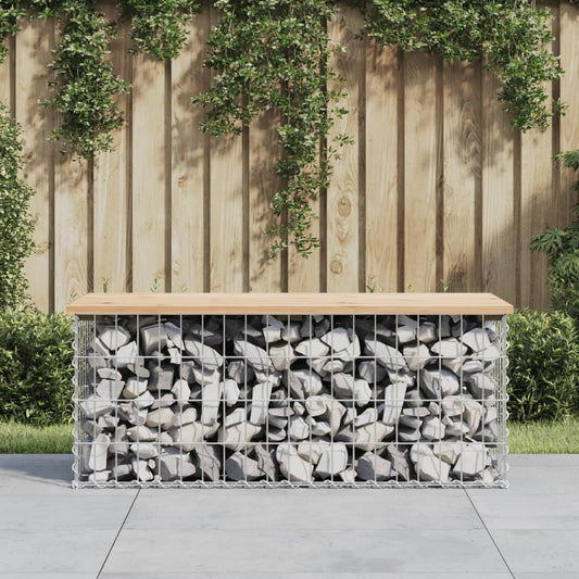 Berkfield Garden Bench Gabion Design 103x44x42 cm Solid Wood Pine