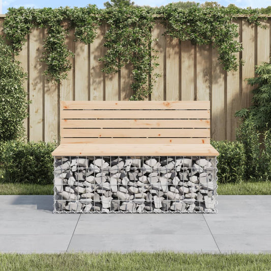 Berkfield Garden Bench Gabion Design 103x70x65 cm Solid Wood Pine