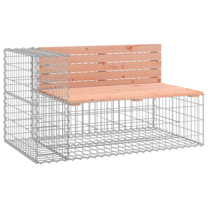 Berkfield Garden Bench Gabion Design 122x71x65.5 cm Solid Wood Douglas