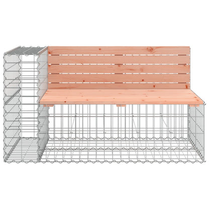 Berkfield Garden Bench Gabion Design 122x71x65.5 cm Solid Wood Douglas
