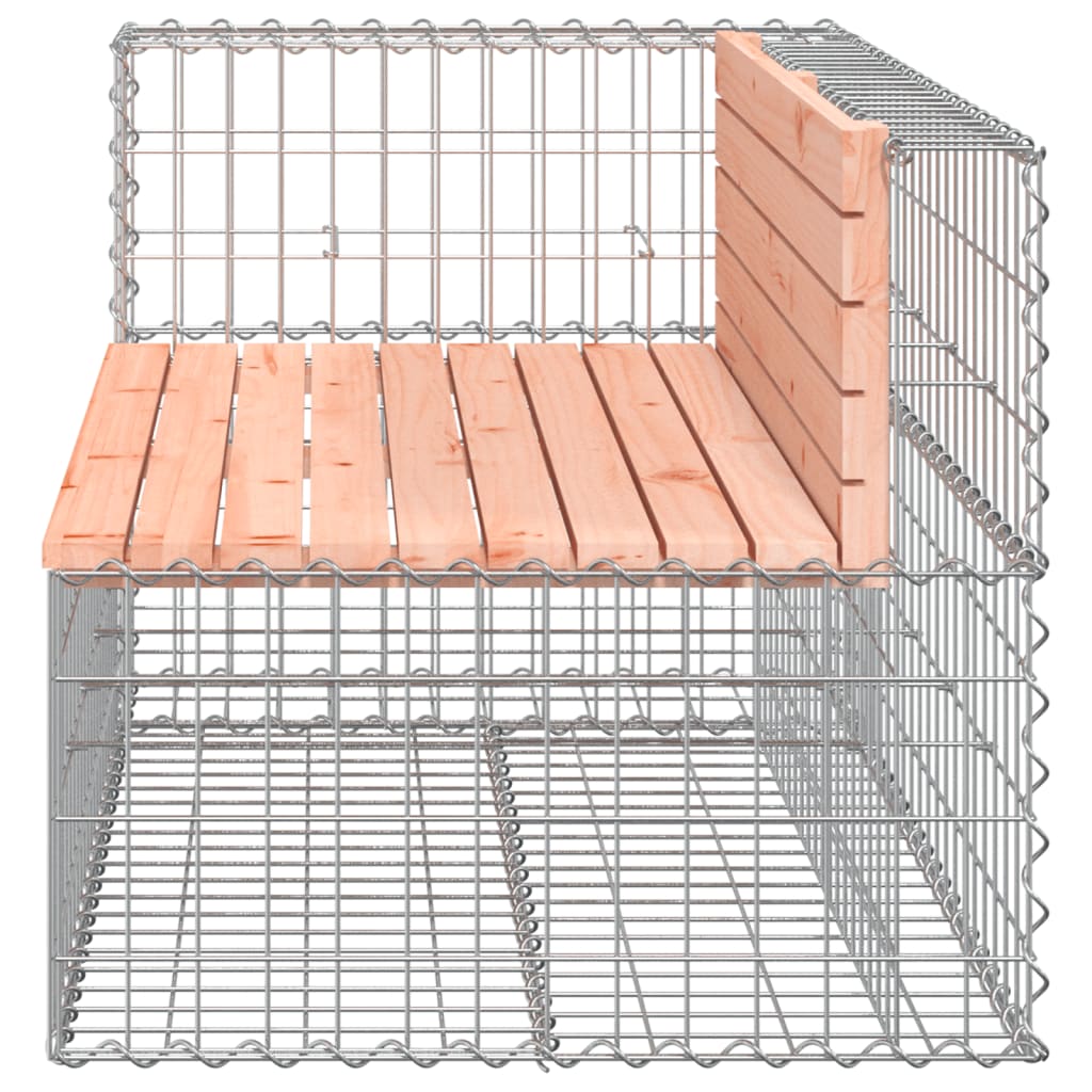 Berkfield Garden Bench Gabion Design 122x71x65.5 cm Solid Wood Douglas