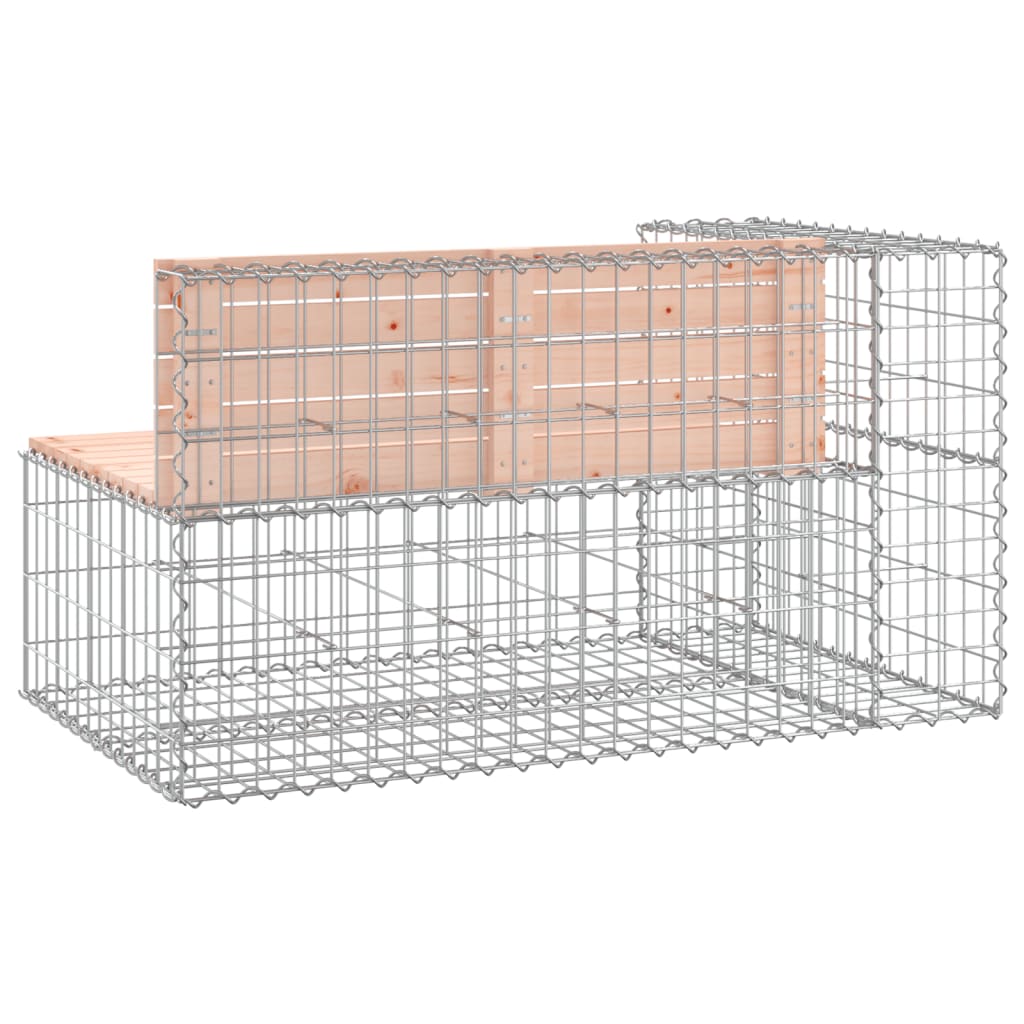 Berkfield Garden Bench Gabion Design 122x71x65.5 cm Solid Wood Douglas