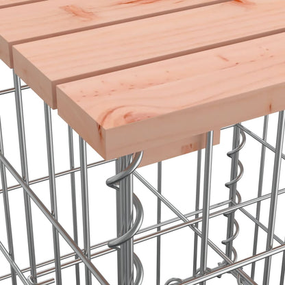 Berkfield Garden Bench Gabion Design 122x71x65.5 cm Solid Wood Douglas