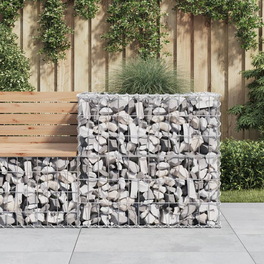 Berkfield Gabion Basket Silver 70x70x65 cm Galvanised Iron