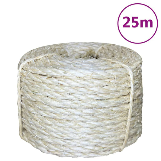 Berkfield Rope 100% Sisal 6 mm 25 m