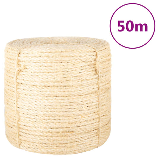 Berkfield Rope 100% Sisal 6 mm 50 m
