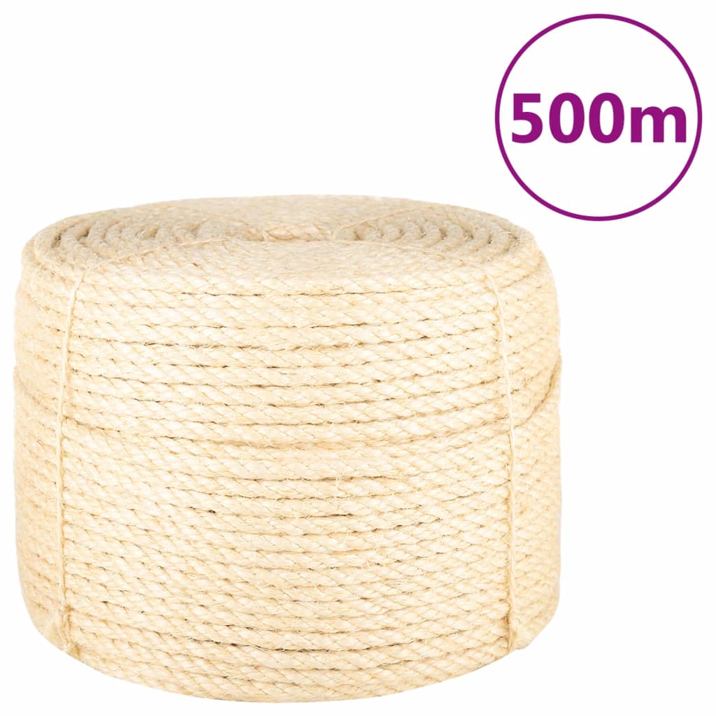 Berkfield Rope 100% Sisal 10 mm 500 m