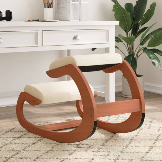 Berkfield Kneeling Chair Cream 55x84x55 cm Birch Plywood
