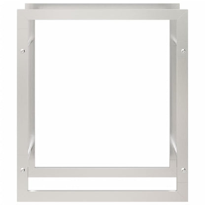 Berkfield Firewood Rack 50x28x56 cm Stainless Steel