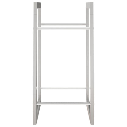 Berkfield Firewood Rack 50x28x56 cm Stainless Steel