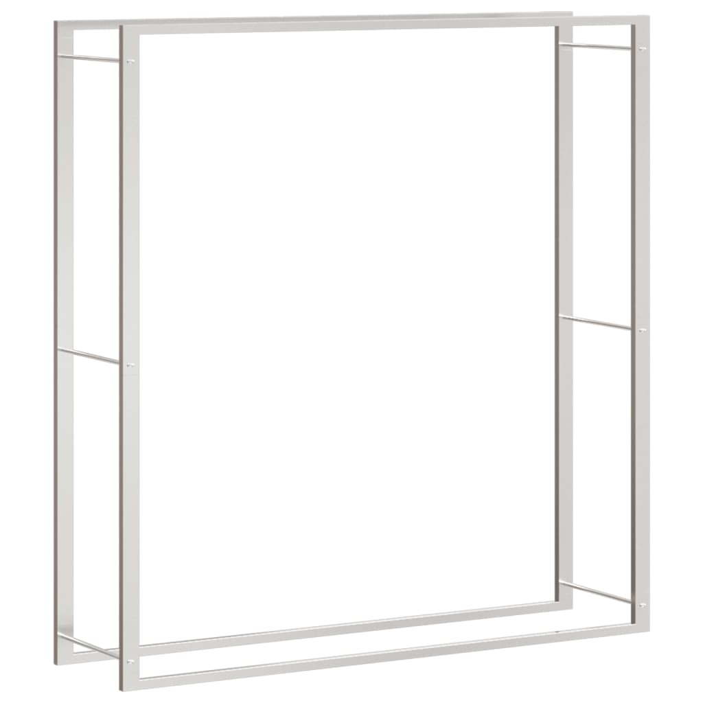 Berkfield Firewood Rack 110x28x116 cm Stainless Steel