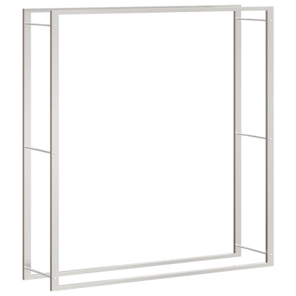 Berkfield Firewood Rack 110x28x116 cm Stainless Steel