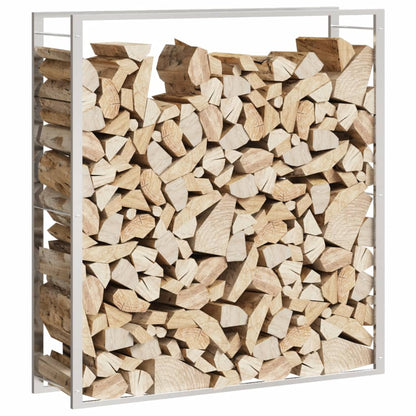 Berkfield Firewood Rack 110x28x116 cm Stainless Steel