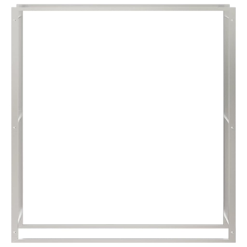 Berkfield Firewood Rack 110x28x116 cm Stainless Steel