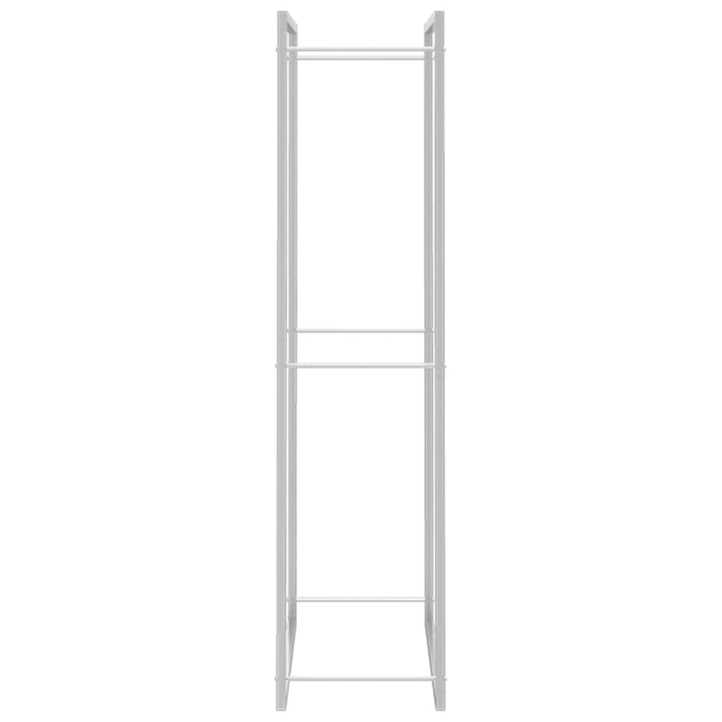 Berkfield Firewood Rack 110x28x116 cm Stainless Steel