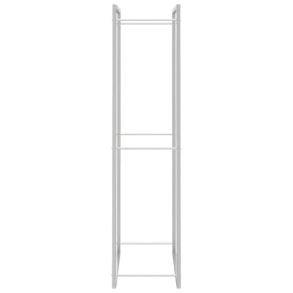 Berkfield Firewood Rack 110x28x116 cm Stainless Steel