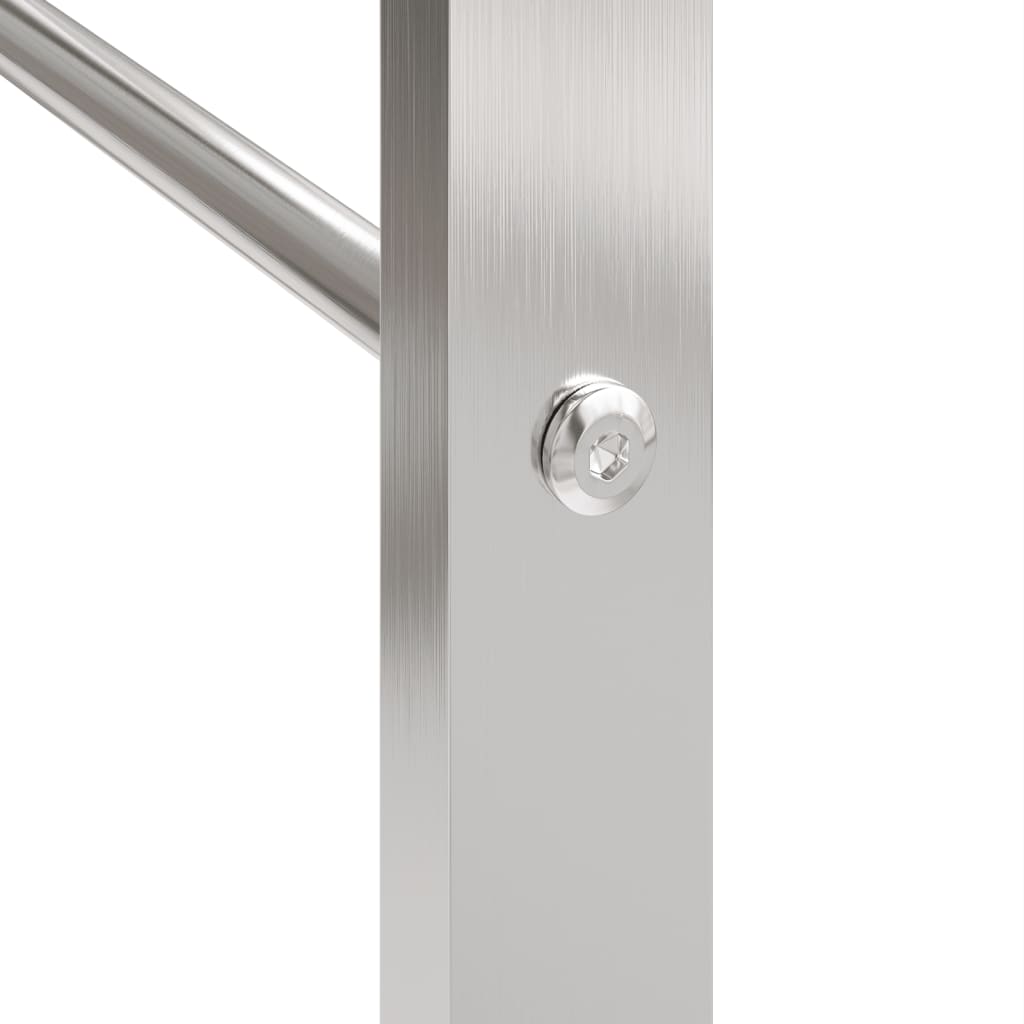 Berkfield Firewood Rack 110x28x116 cm Stainless Steel