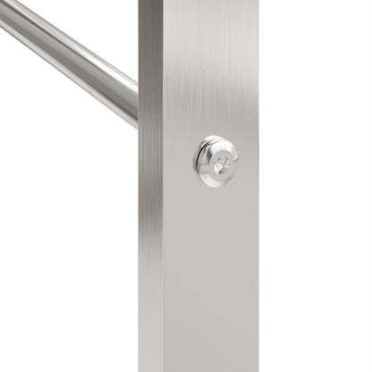 Berkfield Firewood Rack 110x28x116 cm Stainless Steel