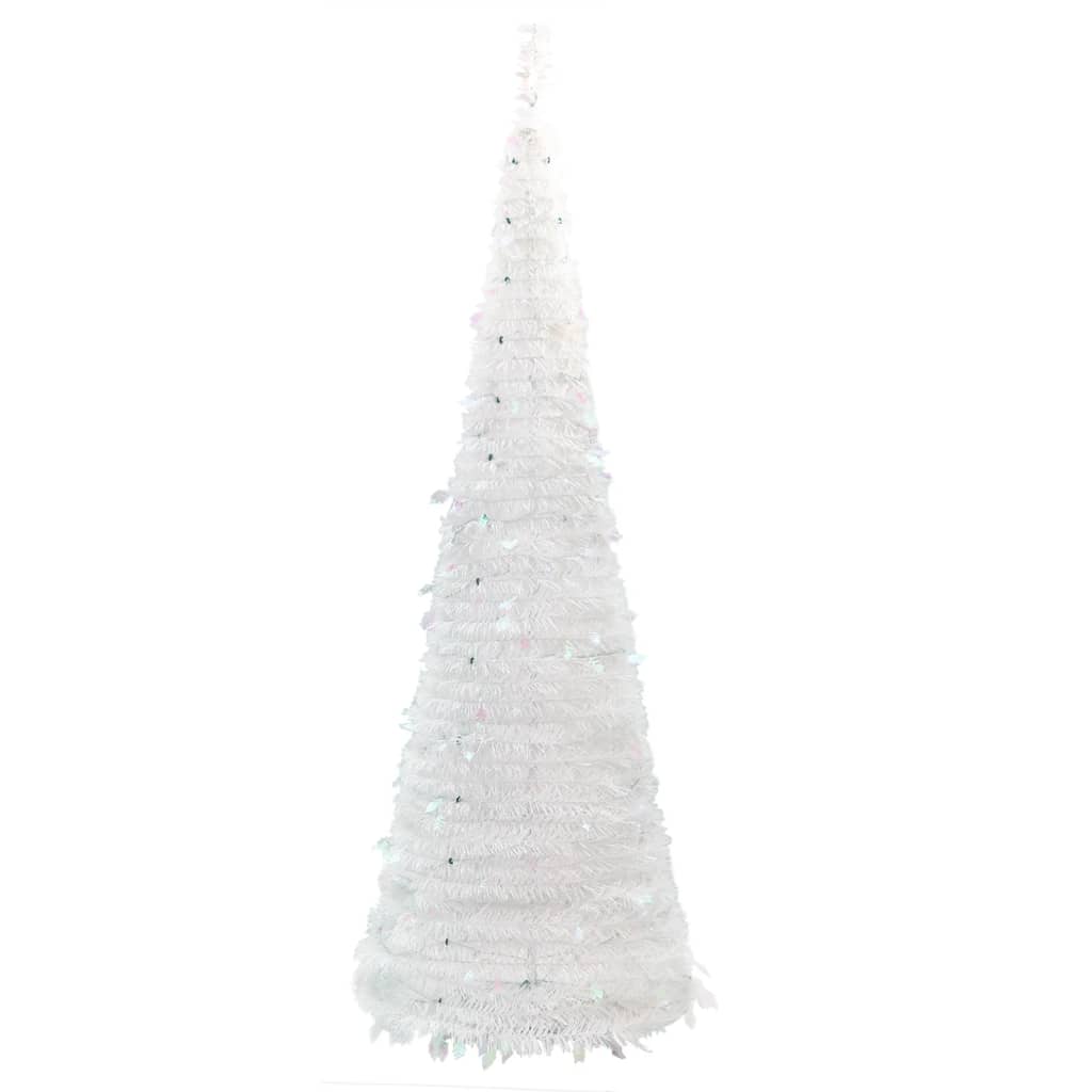Berkfield Artificial Christmas Tree Pop-up 150 LEDs White 180 cm