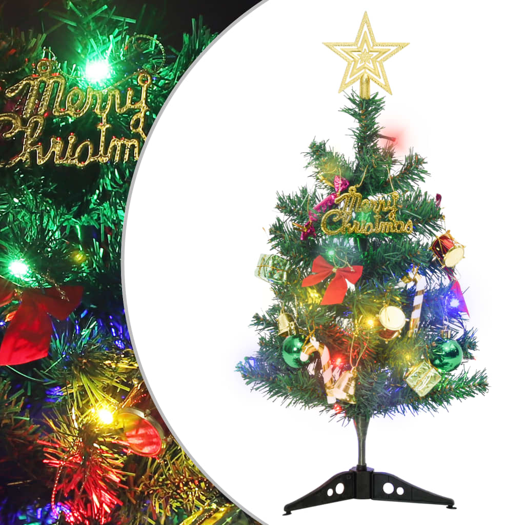 Berkfield Mini Artificial Christmas Tree with 30 LEDs Green 60 cm