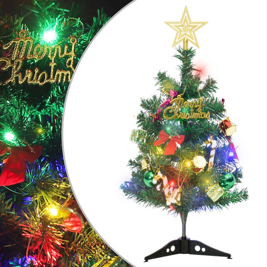 Berkfield Mini Artificial Christmas Tree with 30 LEDs Green 60 cm