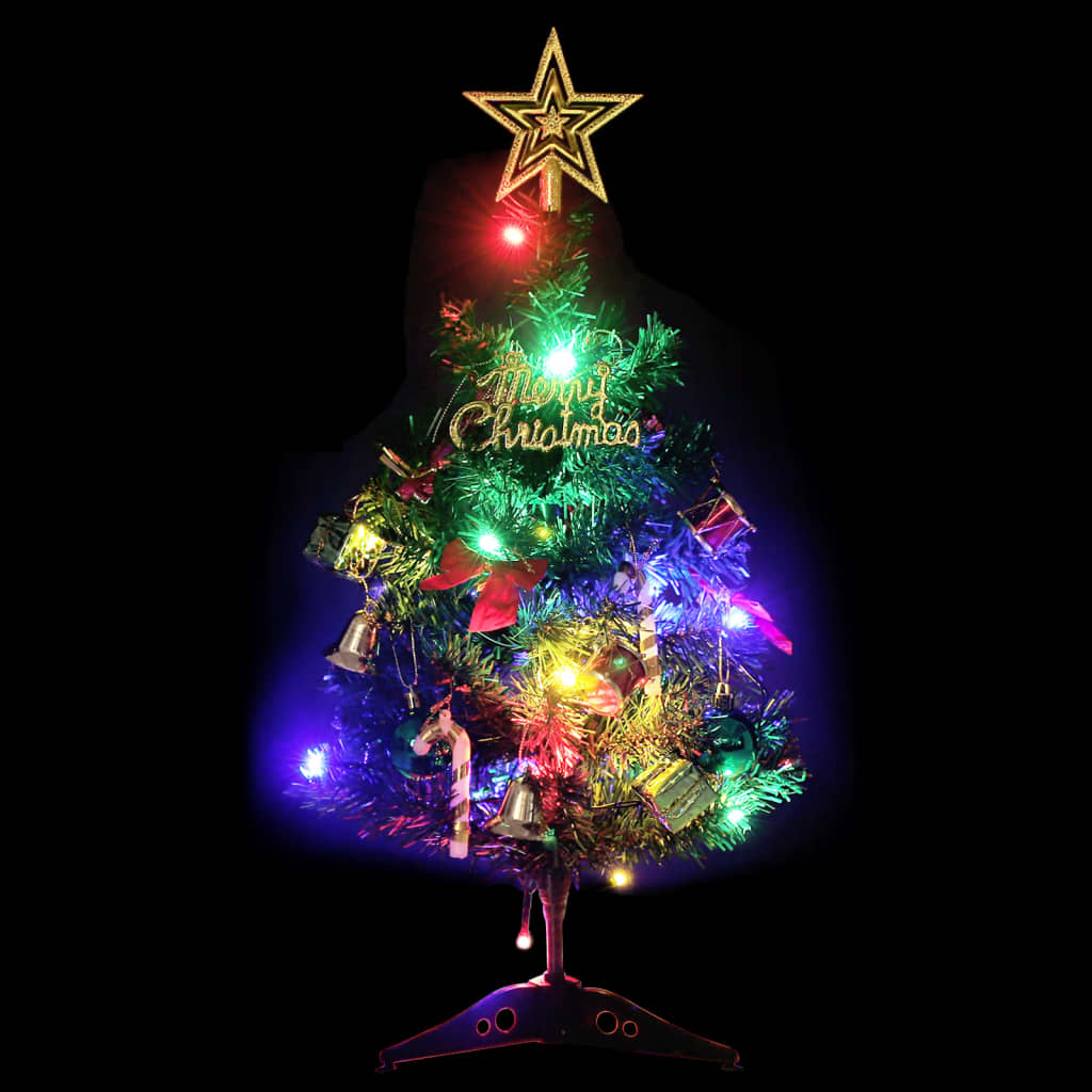 Berkfield Mini Artificial Christmas Tree with 30 LEDs Green 60 cm