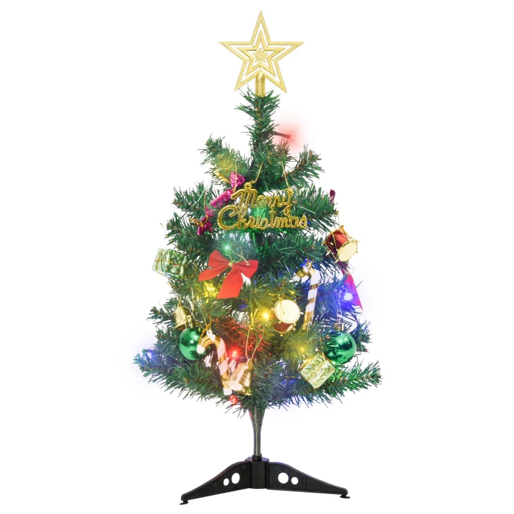 Berkfield Mini Artificial Christmas Tree with 30 LEDs Green 60 cm