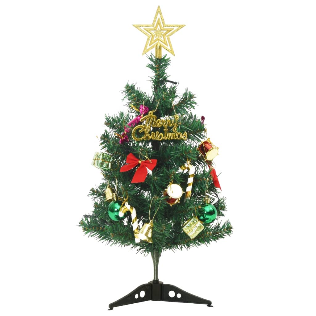 Berkfield Mini Artificial Christmas Tree with 30 LEDs Green 60 cm