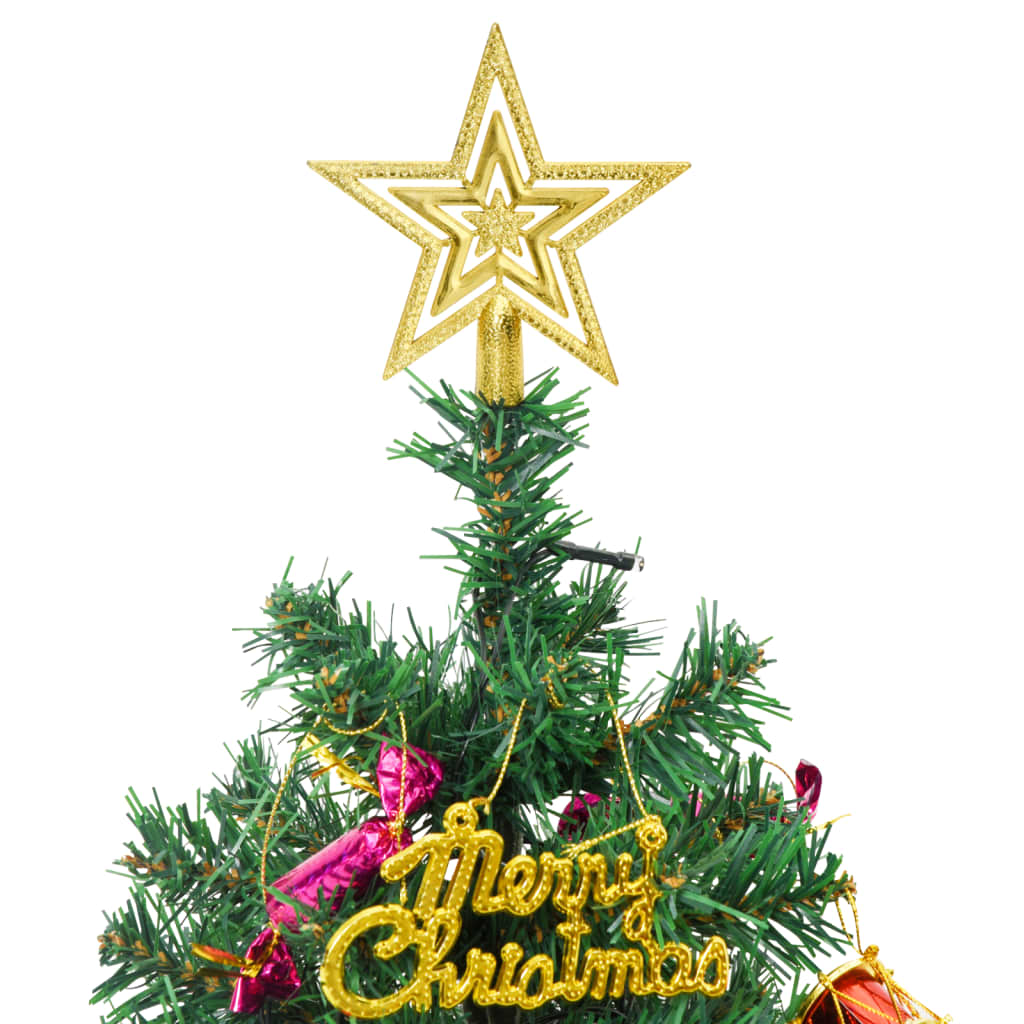 Berkfield Mini Artificial Christmas Tree with 30 LEDs Green 60 cm