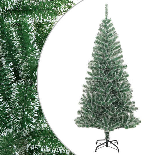 Berkfield Artificial Christmas Tree with Flocked Snow Green 240 cm