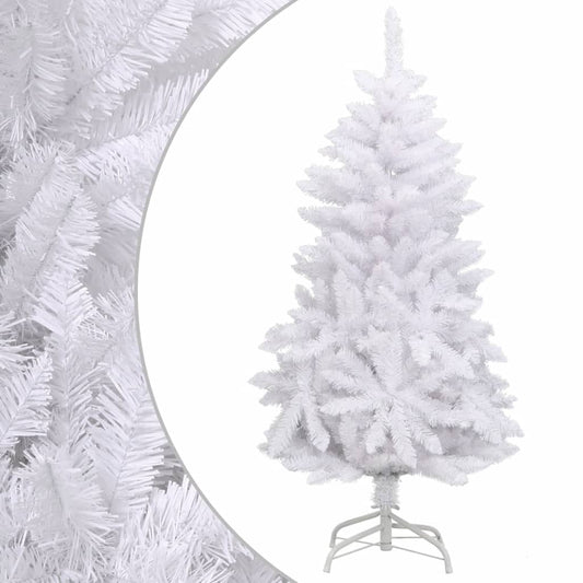 Berkfield Artificial Hinged Christmas Tree with Stand White 120 cm
